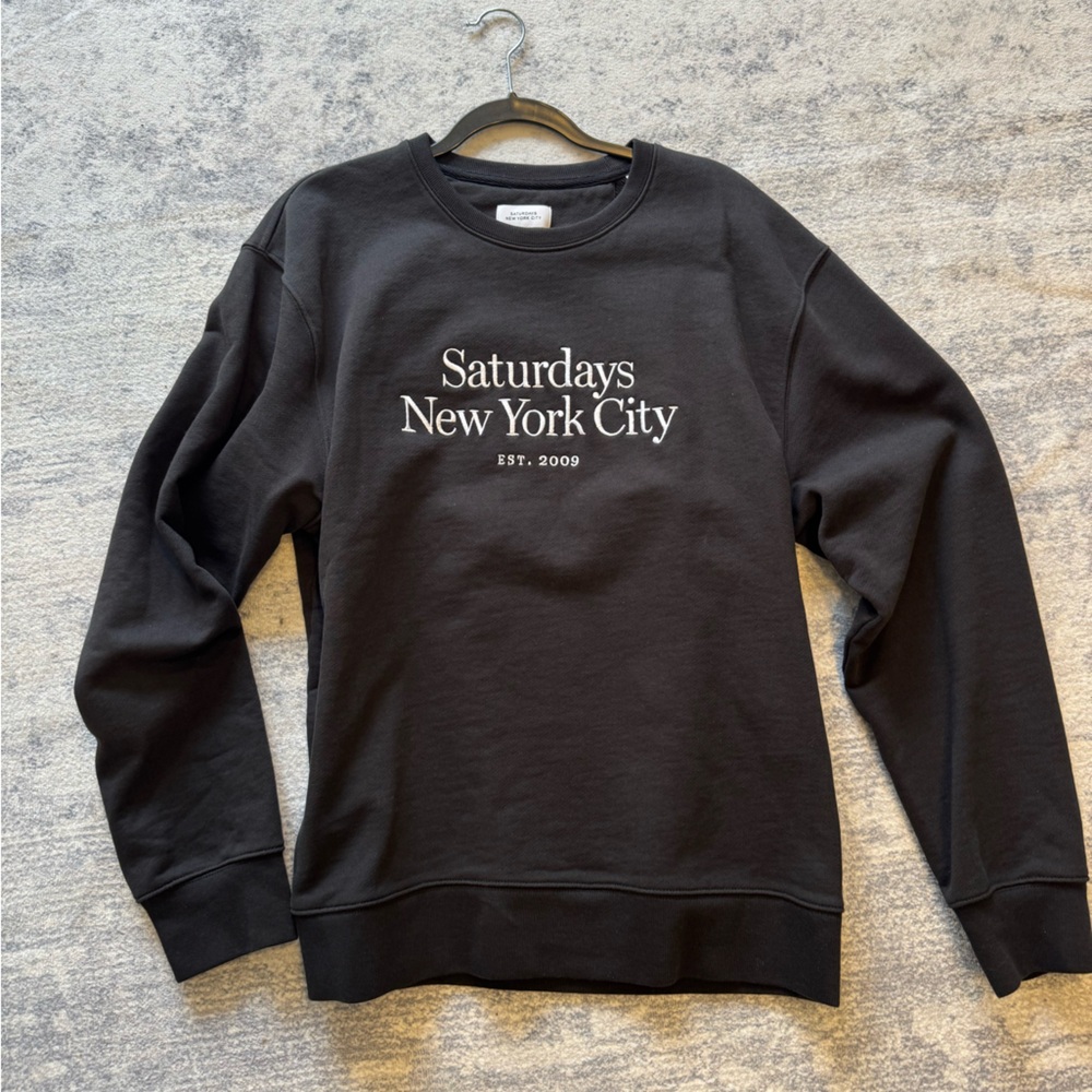 Saturdays New York City Black Crewneck Sweater